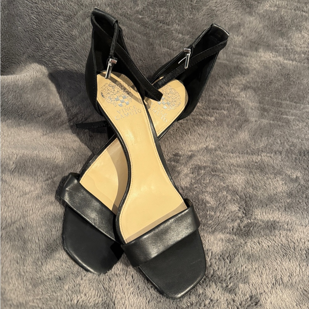 Vince Camuto Black Strappy Heels